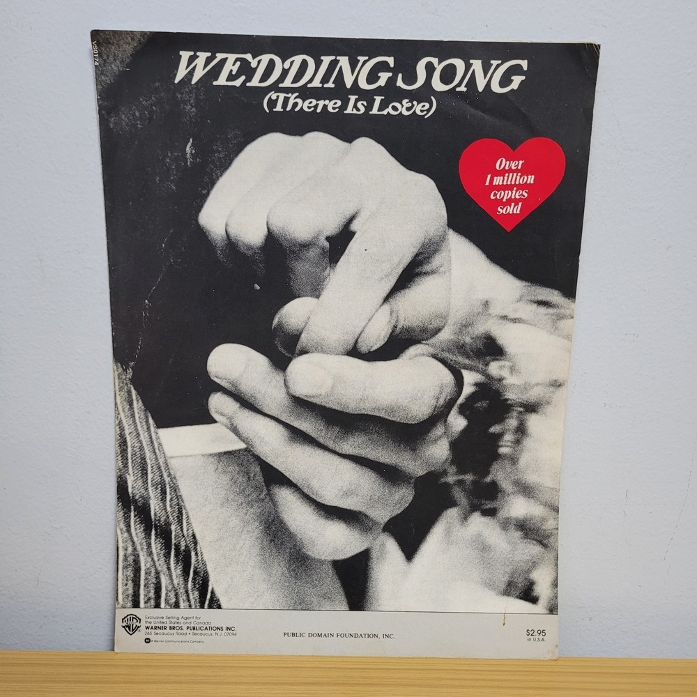 Wedding Song (There Is Love) Sheet Music 1971 Warner Brothers